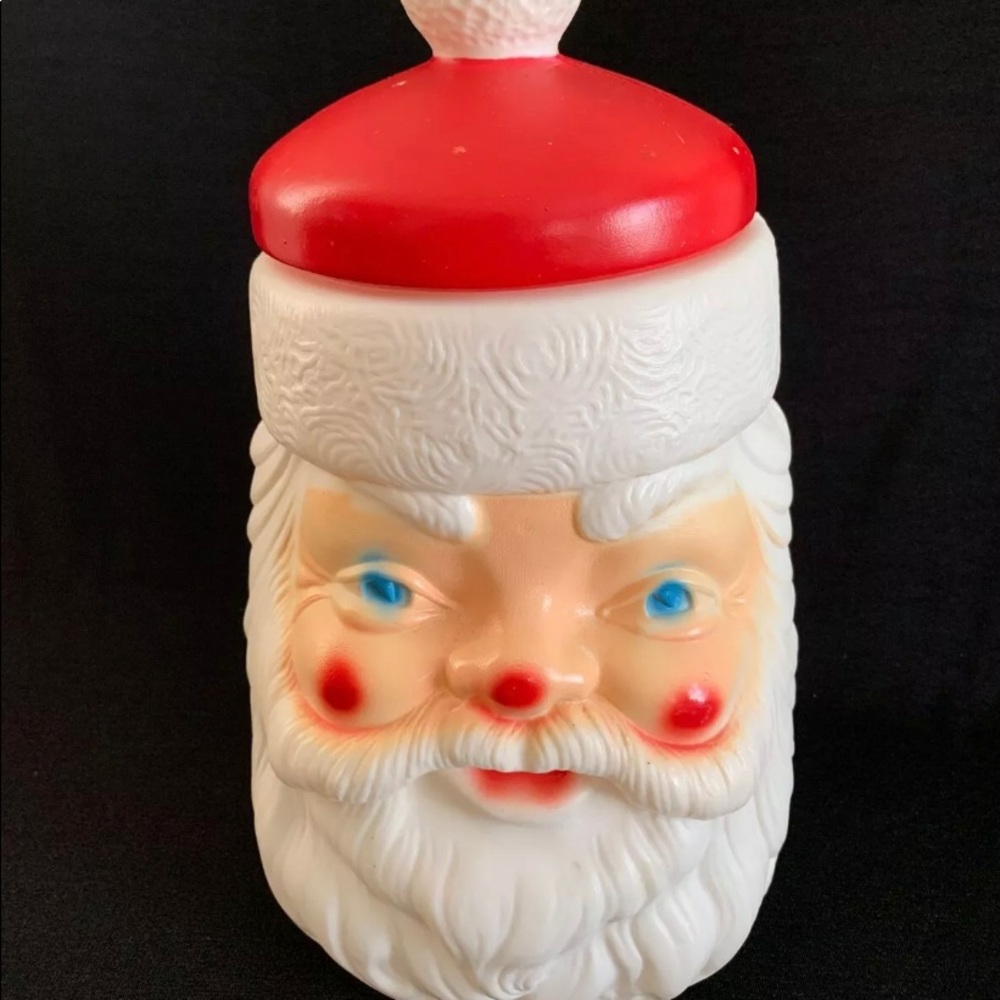 IN SEARCH OF Vintage Santa Blow Mold Jar